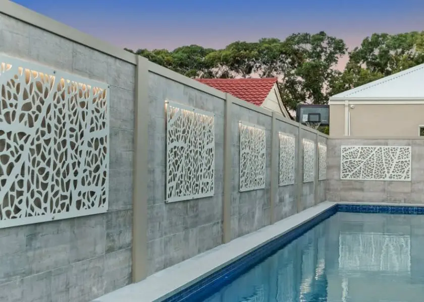 Model Pagar Tembok Minimalis dengan Garis Asimetris